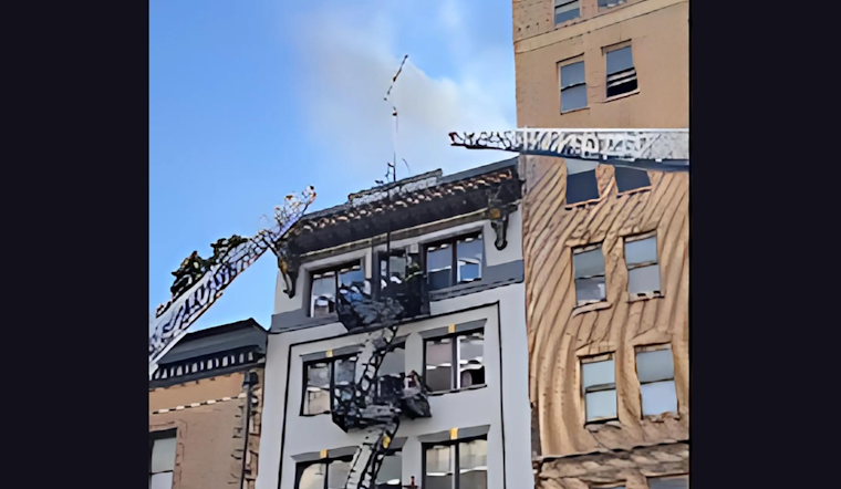 San Francisco Fire Department Quells Rooftop Fire on 6th St Caused by Discarded Smoking Materials