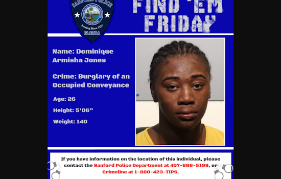 Sanford Police Seek Public's Help to Locate Suspect With Active Burglary Warrant