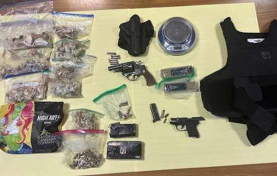 Santa Rosa Police Seize Drugs and Unregistered Firearms, Arrest Two Convicted Felons; Suspect Benjamin Mares Sought