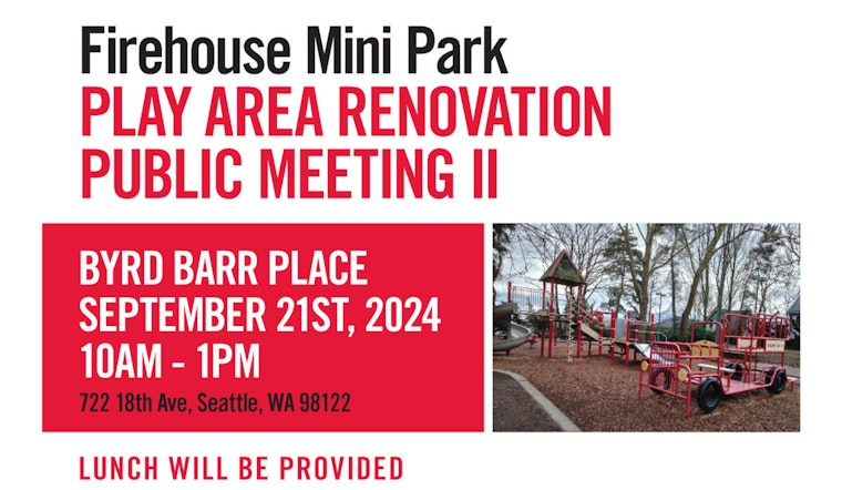 Seattle Community Invited to Discuss and Review Firehouse Mini Park Play Area Renovation Designs