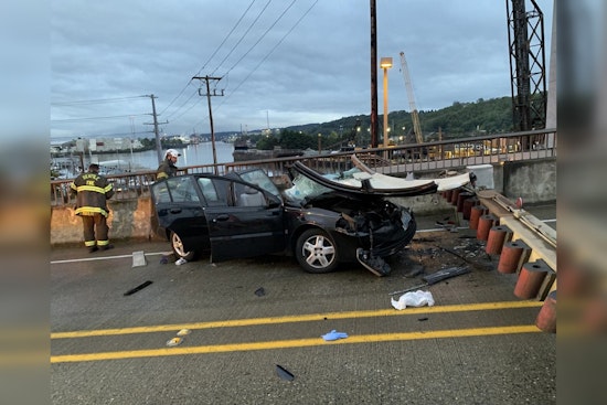 Seattle man arrested for DUI after high-speed crash on Spokane Street Bridge, Passenger injured, firearm seized