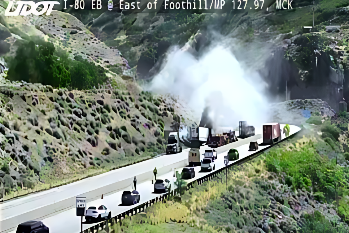Semi Truck Fire on I-80 Near Parleys Canyon Causes Major Traffic