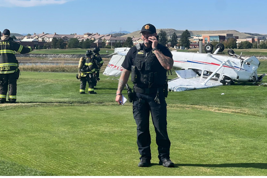 Small Plane Crash-Lands on Golf Course Near Centennial Airport, Minor Injuries Reported