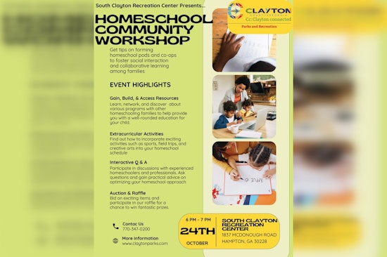 South Clayton Recreation Center to Host Workshop on Forming Homeschool Pods and Co-ops in Hampton