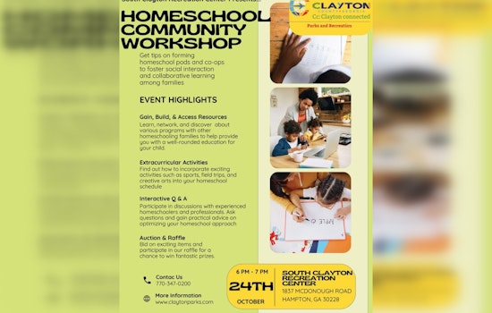 South Clayton Recreation Center to Host Workshop on Forming Homeschool Pods and Co-ops in Hampton