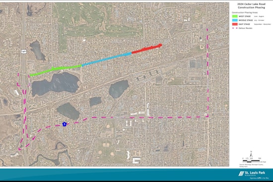 St. Louis Park's Cedar Lake Road Project Progresses, Local Traffic and School Routines Adjust to Changes