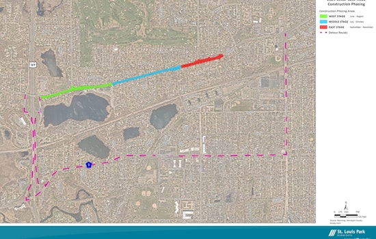 St. Louis Park's Cedar Lake Road Project Progresses, Local Traffic and School Routines Adjust to Changes