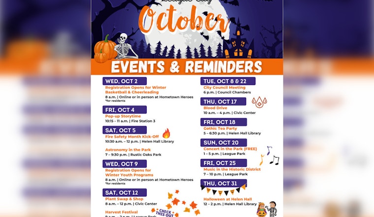 Stay Informed and Engaged, League City Launches Monthly Online Events & Reminders List for Residents