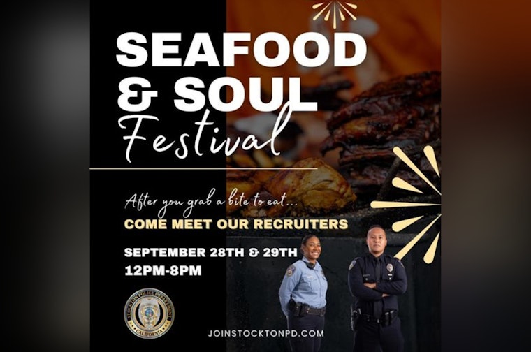 Stockton Police Department Woos New Recruits with Bonuses and Scholarships at Seafood and Soul Festival