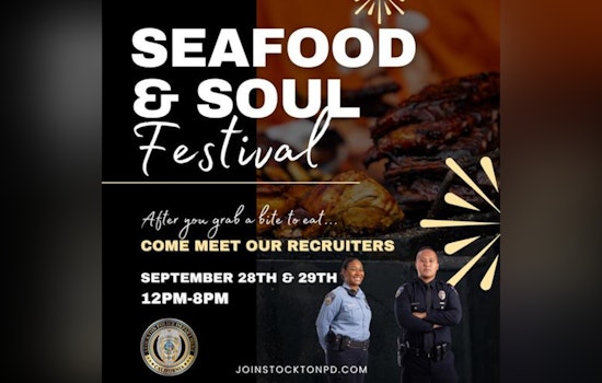 Stockton Police Department Woos New Recruits with Bonuses and Scholarships at Seafood and Soul Festival