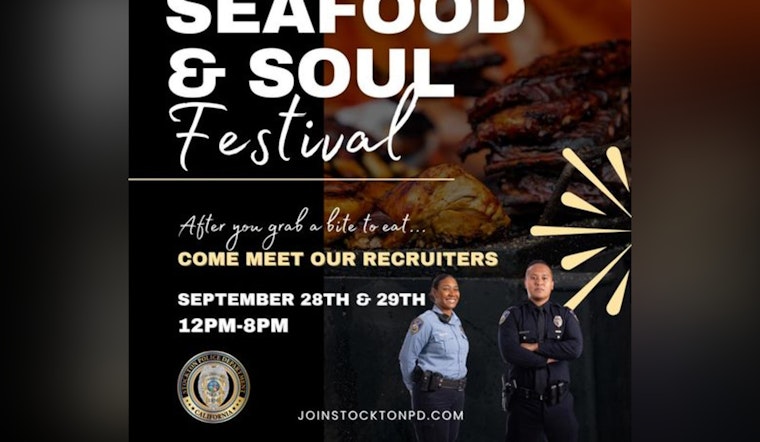Stockton Police Department Woos New Recruits with Bonuses and Scholarships at Seafood and Soul Festival