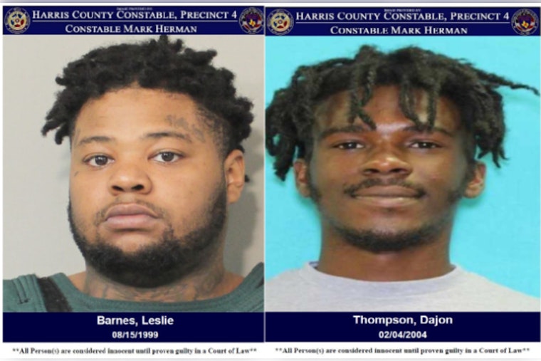 Suspects Dajon Thompson and Leslie Barnes Wanted for Aggravated Robbery in Harris County