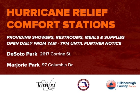 Tampa and Hillsborough County Open Comfort Stations to Support Hurricane Helene Recovery Efforts