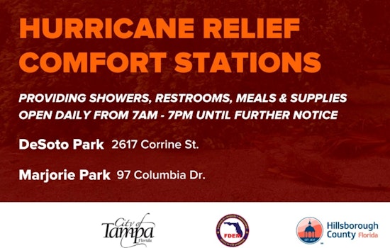 Tampa and Hillsborough County Open Comfort Stations to Support Hurricane Helene Recovery Efforts