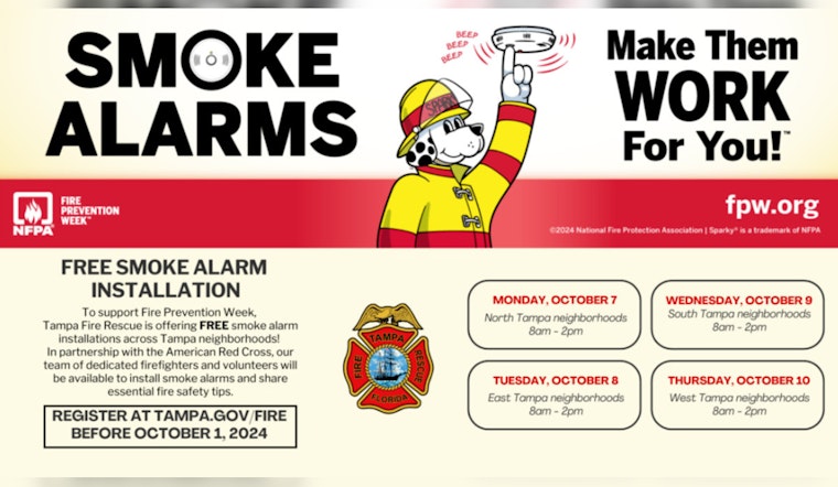 Tampa Fire Rescue Teams Up with Red Cross for Free Smoke Alarm Installations During Fire Prevention Week