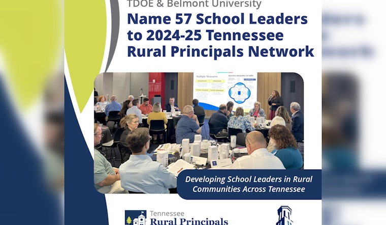 Tennessee Department of Education and Belmont University Announce New Cohort for Rural Principals Network