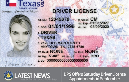 Texas DPS to Open Selected Offices on Saturdays for Driver License Appointments Through September