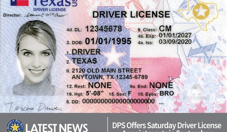 Texas DPS to Open Selected Offices on Saturdays for Driver License Appointments Through September