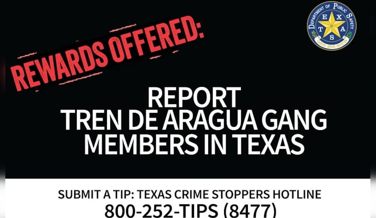Texas Governor Abbott Offers $5,000 Reward for Information on Venezuelan Gang Tren de Aragua