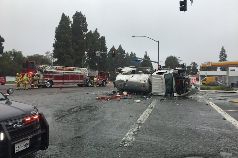Truck Driver Killed in Crash Near 405 Freeway, Costa Mesa Intersection Closed for Cleanup