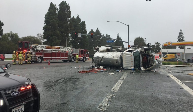 Truck Driver Killed in Crash Near 405 Freeway, Costa Mesa Intersection Closed for Cleanup