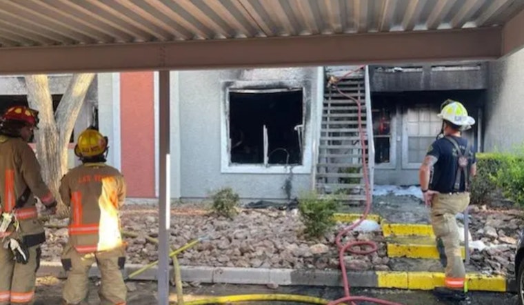 Two Hospitalized, Dozens Displaced After Blaze Rips Through Northwest Las Vegas Apartments