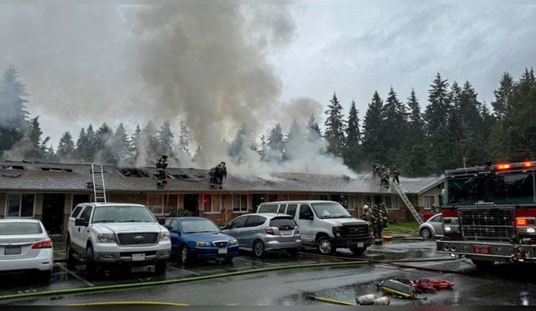 Two Injured, 11 Displaced as Fire Rages Through Edmonds Apartment Building