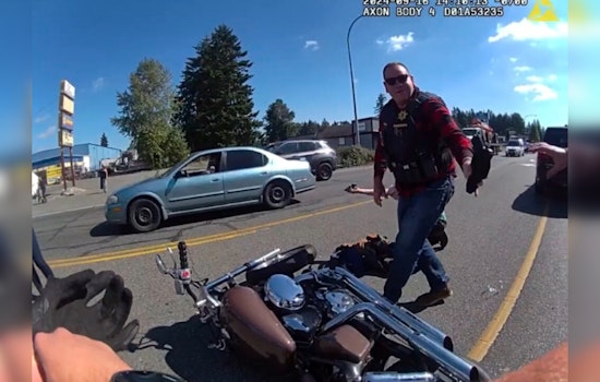 Unlicensed Motorcyclist with Illegal Firearm Apprehended After Rear-Ending Sergeant's Vehicle in Pierce County