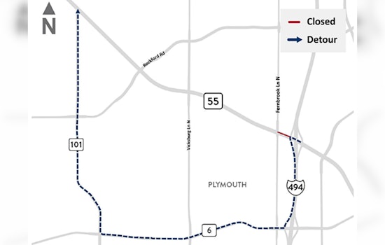 Upcoming Road Closures on Highway 55 in Minnesota to Affect East and Westbound Traffic With Detours