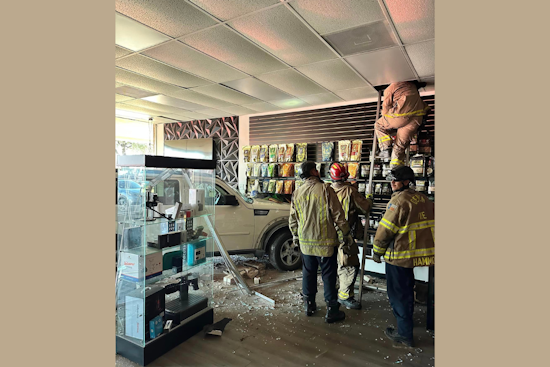 Vehicle Crashes into Denton Business Center, Elderly Driver Mistakes Pedal, No Injuries Reported