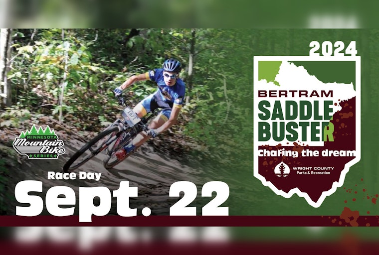 Wright County Welcomes Cyclists to Inaugural Bertram Saddle Buster Mountain Bike Race