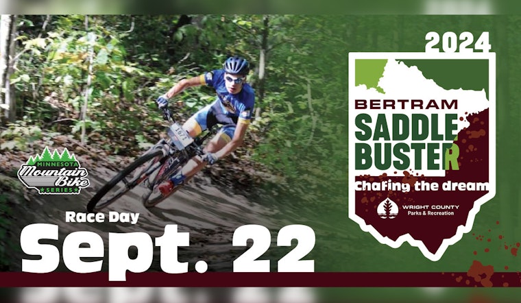 Wright County Welcomes Cyclists to Inaugural Bertram Saddle Buster Mountain Bike Race