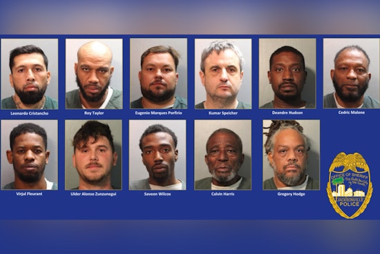 11 Men Arrested in Jacksonville Sting Operation Against Prostitution and Human Trafficking
