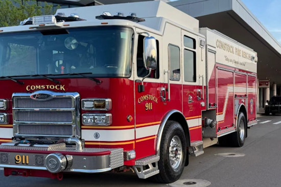 Comstock Fire Truck Struck by Vehicle on I-94 Near Kalamazoo, No First Responder Injuries Reported