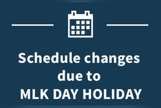 Athens-Clarke County Announces Service Schedule Modifications for MLK Day