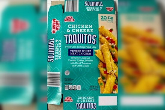 Bestway Sandwiches Inc. Recalls 25,000 Pounds of Frozen Taquitos Over Potential Metal Contamination