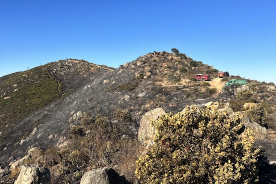 "Border 1 Fire" Near Otay Mountain Fully Contained by CAL FIRE/San Diego County Firefighters