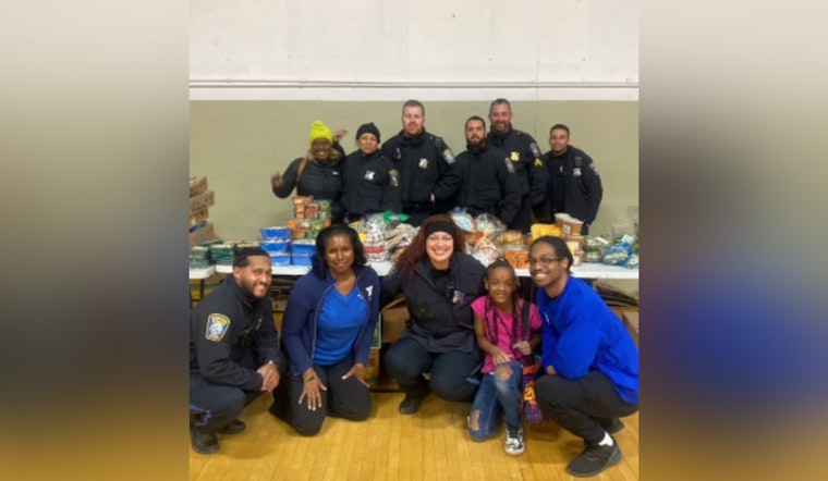 Boston Police and Community Partners Unite for Holiday Food Drive in Roxbury