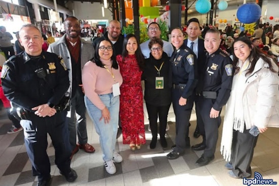 Boston Police Bond with Community at Lunar New Year Festival at Black Falcon Pier