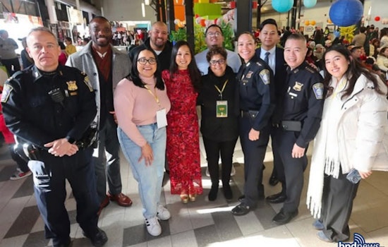 Boston Police Bond with Community at Lunar New Year Festival at Black Falcon Pier