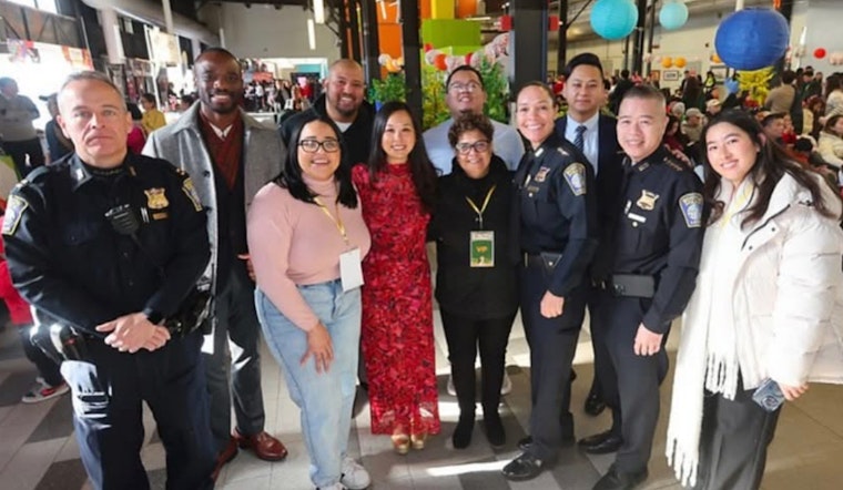 Boston Police Bond with Community at Lunar New Year Festival at Black Falcon Pier