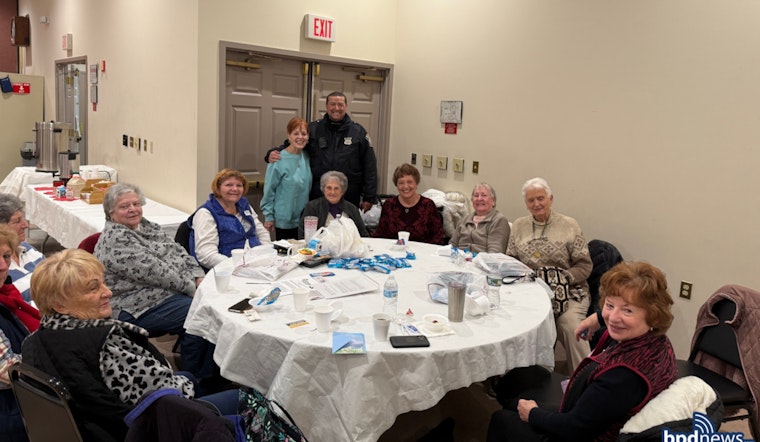 Boston Police Bond with Seniors Over Coffee at ELKS Senior Center in Community Engagement Effort