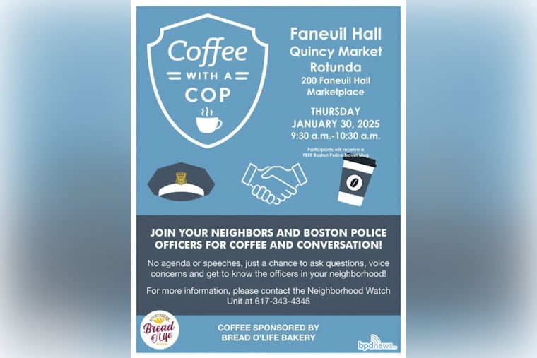 Boston Police Invite Community for Coffee with a Cop at Quincy Market Tomorrow