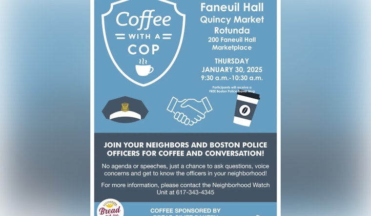 Boston Police Invite Community for Coffee with a Cop at Quincy Market Tomorrow