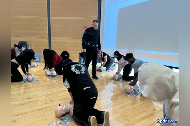 Boston Police Partner with Brighton High Students for Lifesaving CPR Class at Local Boys and Girls Club