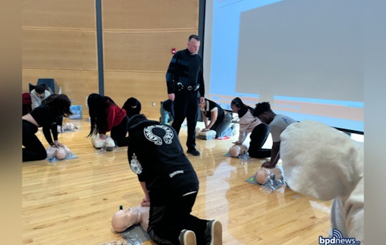 Boston Police Partner with Brighton High Students for Lifesaving CPR Class at Local Boys and Girls Club