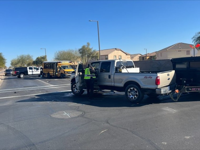 Buckeye Community Rattled as School Bus and Pickup Truck Crash, Multiple Injuries Reported