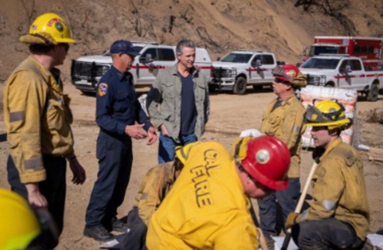California Governor Newsom Addresses Recovery Efforts with JPL Workers and Local Business Owners Post-Los Angeles Firestorm