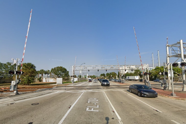 Car Entrapped by Crossing Arms Hit by Tri-Rail Train in West Palm Beach, Driver Hospitalized