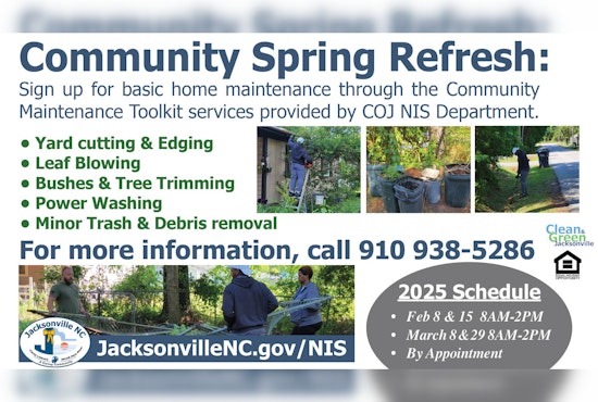 City of Jacksonville Launches "Community Spring Refresh Program" to Boost Home & Yard Maintenance